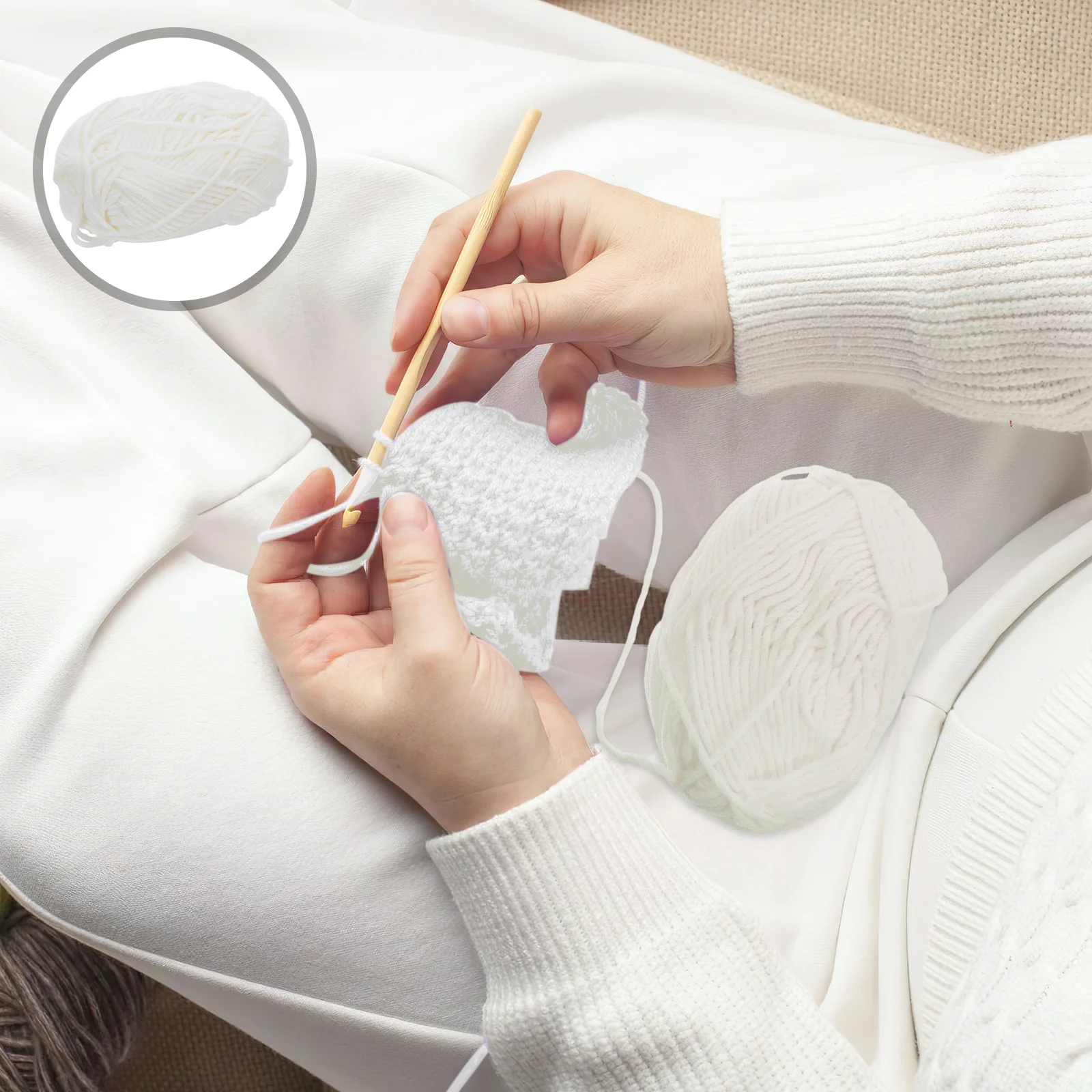 

6pcs Milk Cotton Soft Skeins Crochet Kit For Sweaters Blankets Hats Socks Clothes Amigurumi Cotton Yarn Crafts Knitting