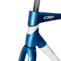 C68 Carbon Road Frame Di2/Mechanical Compatible Lightweight Racing Bicycle Frameset Full Internal Routing EU DPD Classic Blue
