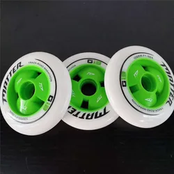 8 sztuk Gi3 F1 90mm 100mm 110mm prędkość liniowa łyżwy koła 608 łożyska 24mm grubość wyścig PU materia Skating zielony żółty różowy G13