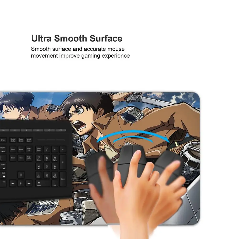 Attack On Titan Mouse Pad Keyboard Mousepad lauge 1200X600 mm Desk Mat PC Gamer Office Carpet Home Table pad