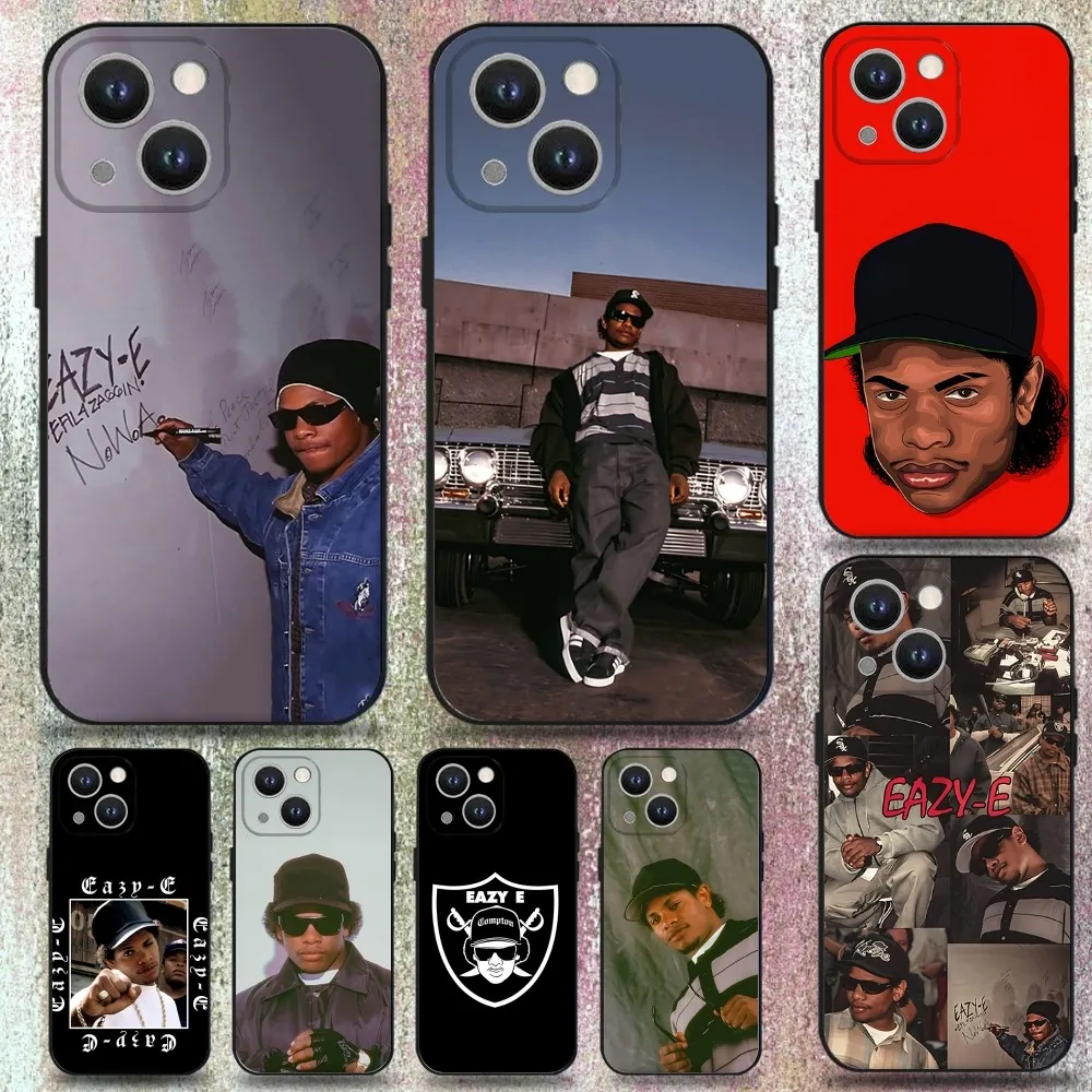 

Rapper E-Eazy E Phone Case For iPhone 16,15,14,13,12,11 Plus,Pro Max,XS,X,XR,SE,Mini,8,7,Soft Silicone Black Cover