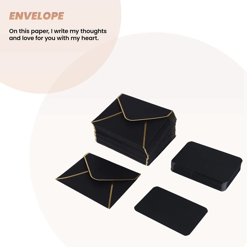 NEW-50Pcs Mini Envelopes Gift Card Envelopes Envelopes For Personalized Gift Cards Wedding Envelopes Or Place Card