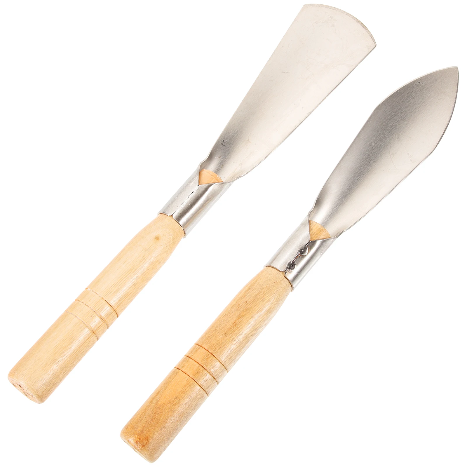 

2pcs Stainless Steel Garden Hand Trowel Wooden Handle Durable Shovel For Digging Planting Weeding Transplanting Gardening Tools