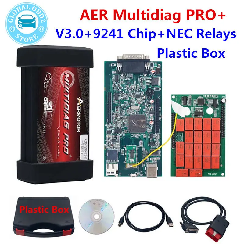 AER Multidiag PRO BT V3.0 Real 9241A Delphi DS150 TCS CDP VCI V2021.11 OBD2 Car Truck Diagnostic Scanner