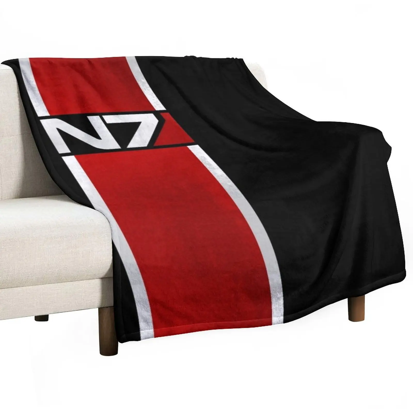 

Mass Effect Vertical N7 Throw Blanket valentine gift ideas Sofa Quilt Blankets For Sofas Decorative Bed Blankets