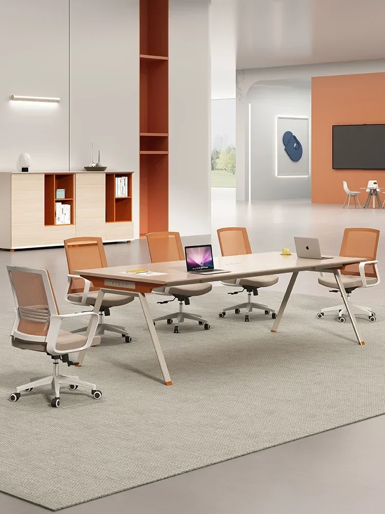 Office furniture desk long table simple modern training reception conference room desk table and chair combination furniture