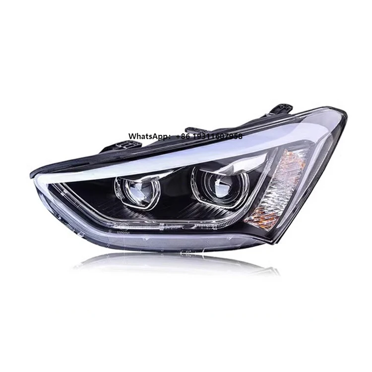 

Drl Automotive Accessory Car Lights Headlight Projector Lens 2013-2016 Santa Fe Signal Head Lamp LED Headlights for IX45