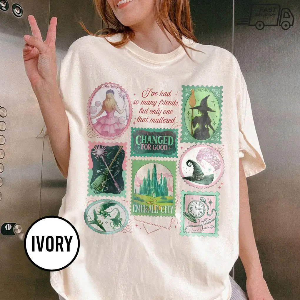 قميص شريري تم تغييره لقميص جيد، تي شيرت ساحر مضاد للجاذبية، قميص موسيقى كلاسيكي باللون الأخضر الوردي، هدية عصا المكنسة لها