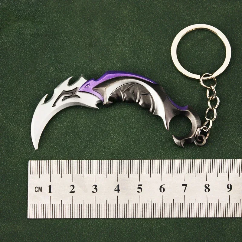 Valorant Agents Weapon Reaver 2.0 Karambit Knife, Metal Vandal Game Peripheral Weapon Model Accessrespiration, Keychains Gifts Toys for Boys