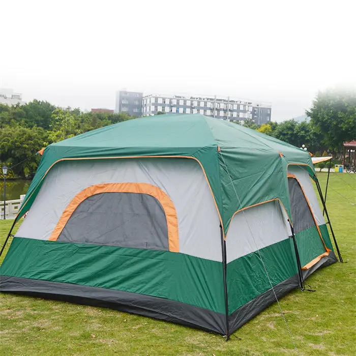 High Quality Outdoor Hiking Clambing Double Layer Tent Ultralight Green Sunshade Tent for Outdoor Picnic Riding