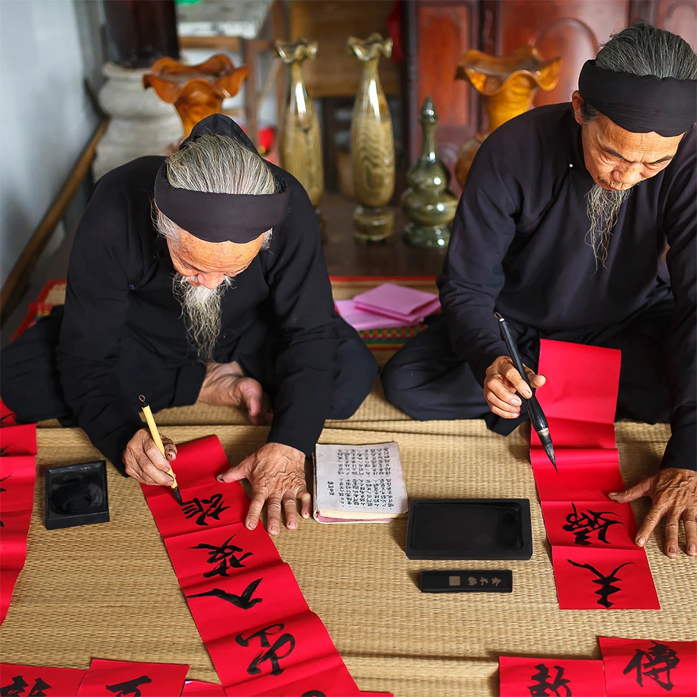 

Inkstone Stick Chinese Calligraphy Grinding Four Treasures of The Study Kit Drawing
