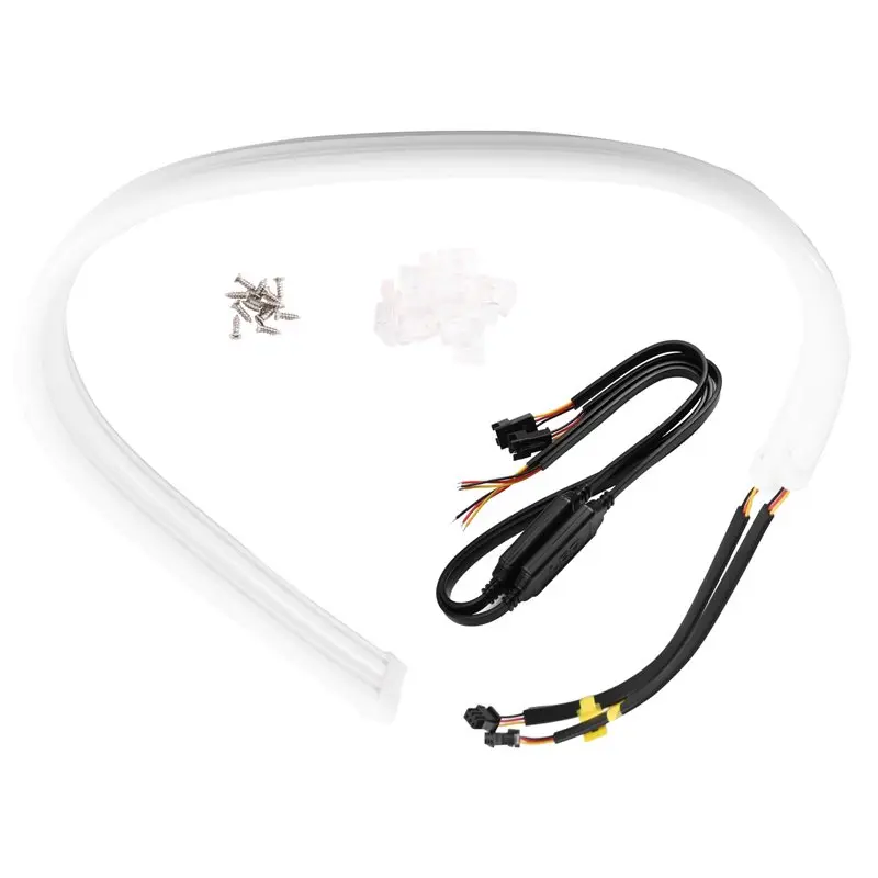 

AT92-60CM Super Bright Sequential LED Flexible Daytime Running DRL Strip Tube Switchback Headlight