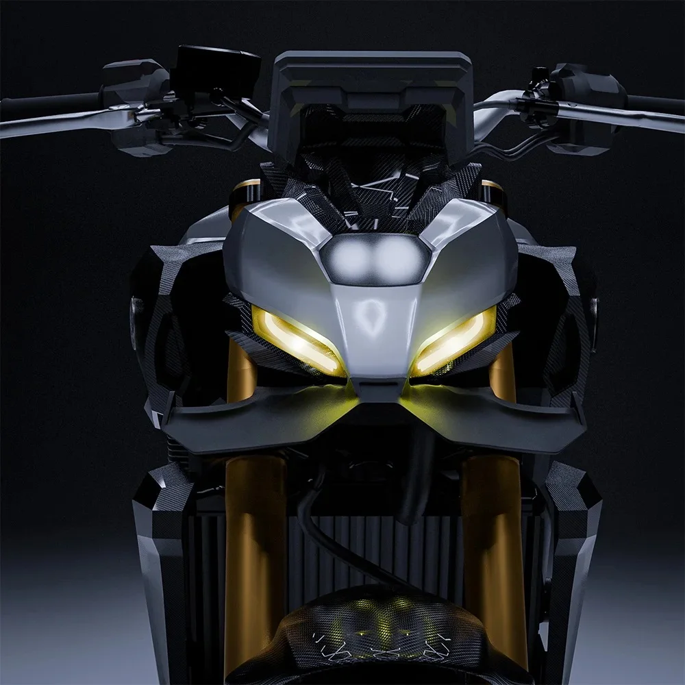 For YAMAHA MT-07 2025 Wind Wing Aerodynamics Fairing Winglets MT07 2025 GP WING Motorcycle Front Spoiler Lower spoiler Front Lip