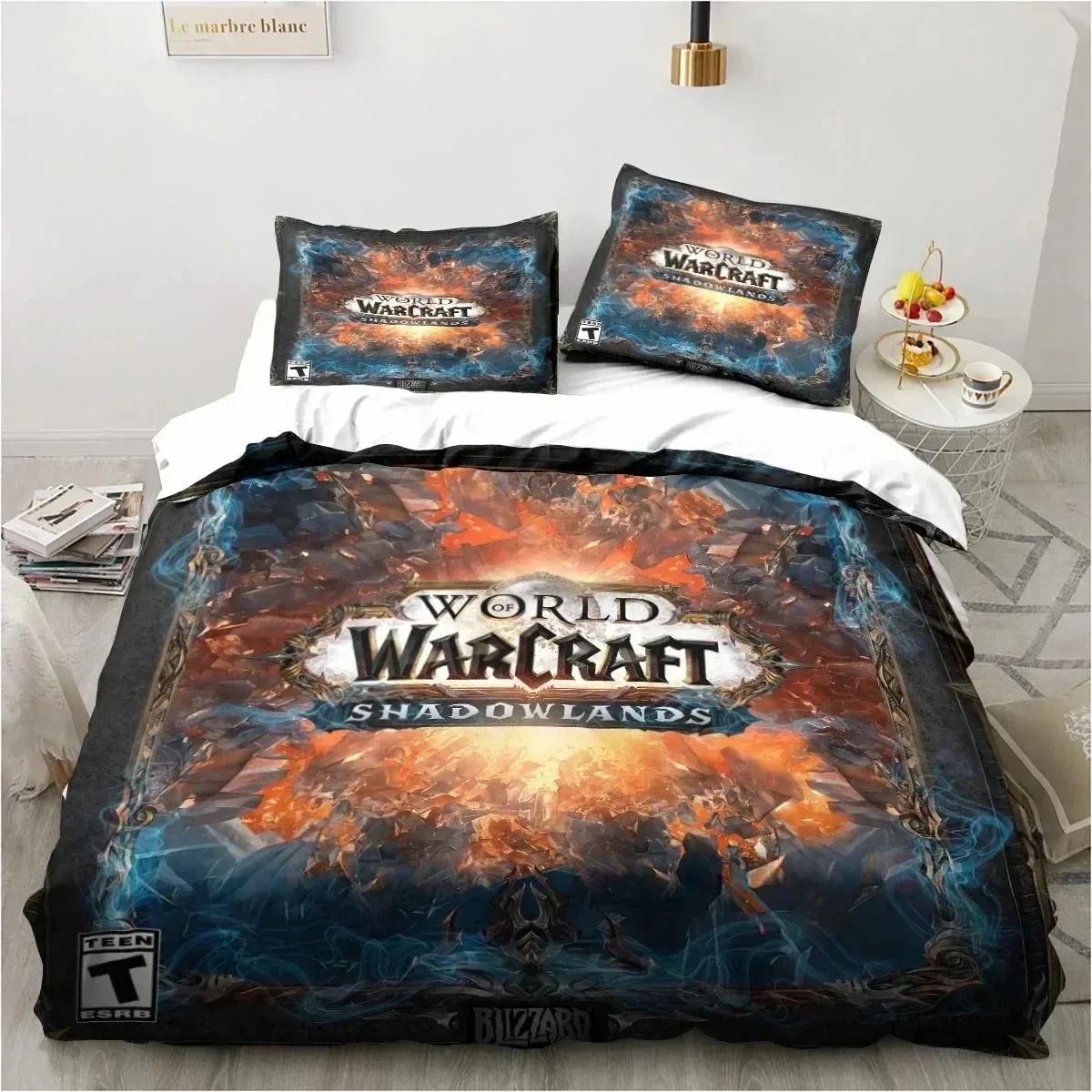 

3D Printing Game World Warcraft Bedding Set Duvet Cover Bed Set Quilt Cover Pillowcase Comforter king Queen Size Boys Adult