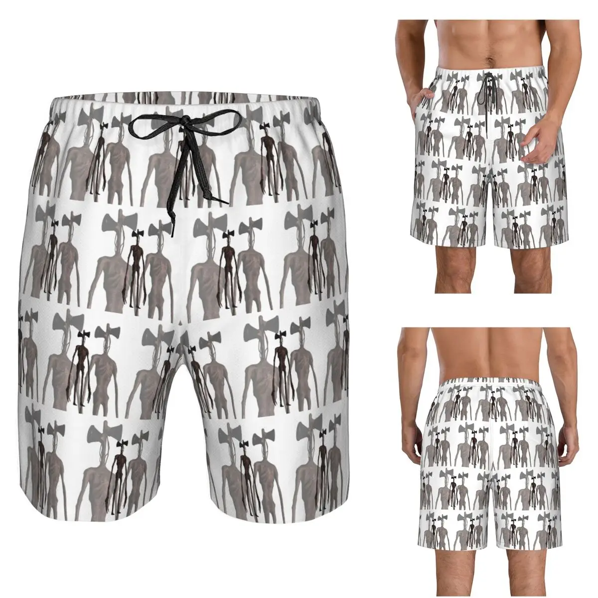 Siren Head Transhead Trunks Beach Board Shorts Casual Quick Dry Swim Summer Men Pants
