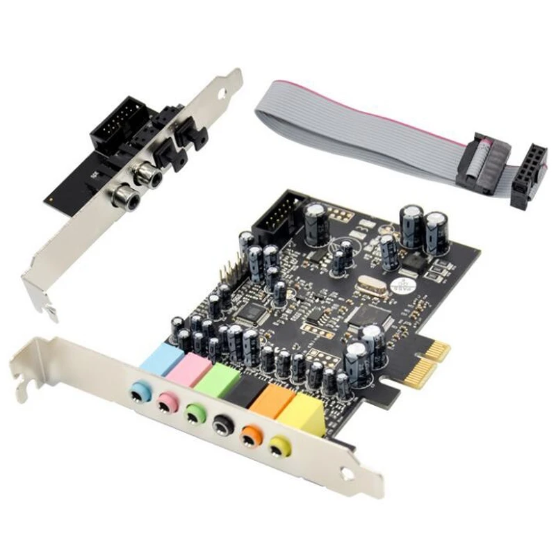 Tarjeta de sonido PCIe 7,1 canales CM8828 + CM9882A con soporte SPDIF, tarjeta de extensión estéreo 3D Digital analógico PCIe 7.1CH