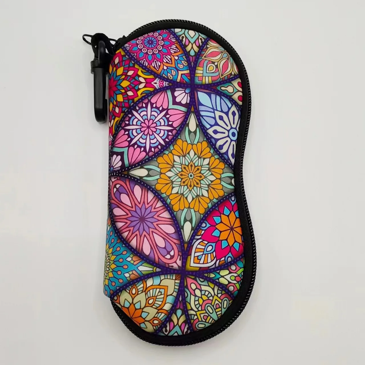 Waterproof Shockproof Eyeglass Storage Bag Bohemian Neoprene Glasses Case Zipper Eyewear Holder Heavy-Duty For Outdoor Travel