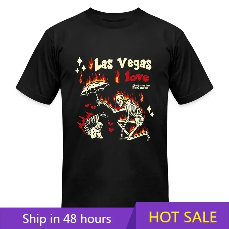 

Men's Street Fun Printed Short-Sleeved Skeleton T-Shirt Suitable for Everyday Spring and Summer School