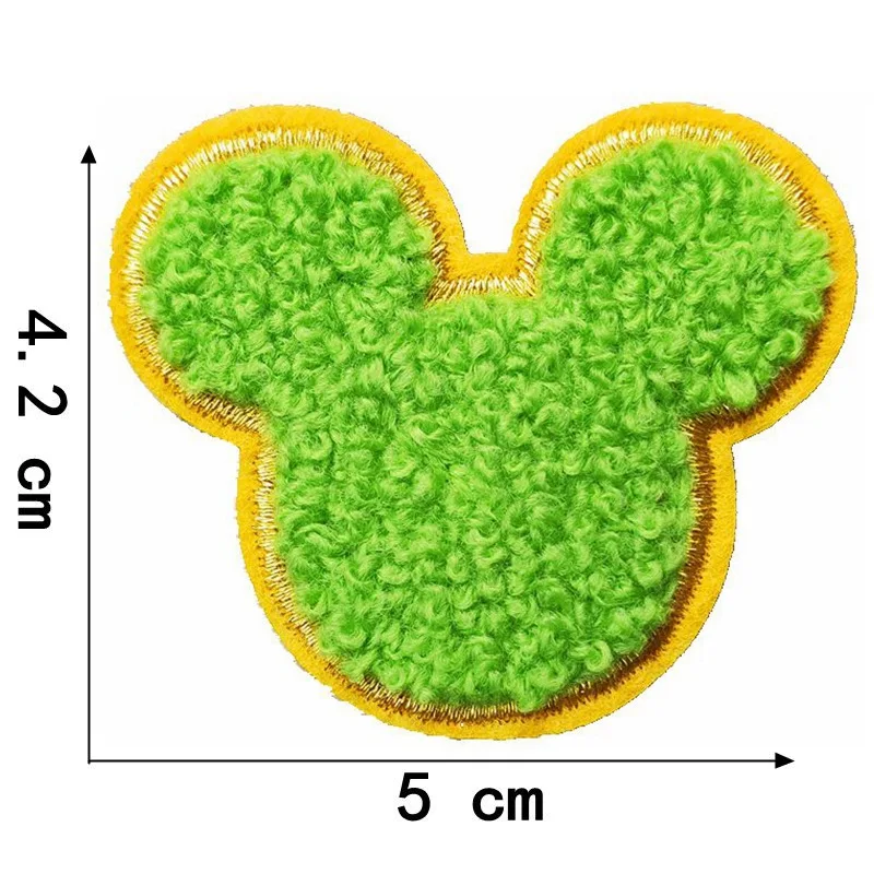 Mickey Mouse Chenille Patches DIY Disney Iron on Patch Diy Decor Clothes Cartoon Embroidered Self-adhesive Stickers Applique