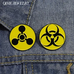Radioactive Sign Brooch Radiation Symbol Nuclear Enamel Pin Attention! Backpack Metal Badges Lapel for Jewelry Accessories