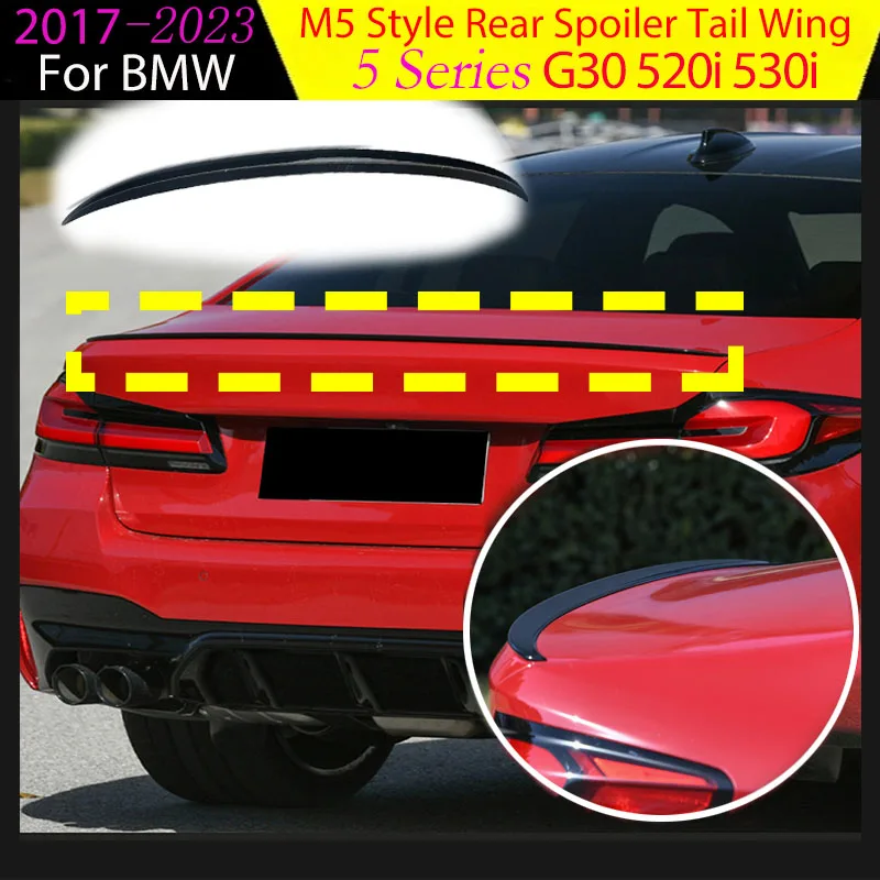 

Car for BMW 5 Series G30 520i 530i 2017-2023 M5 Style Trunk Upper Lip Rear Spoiler Tail Wing Body Kits Auto Parts Accessories