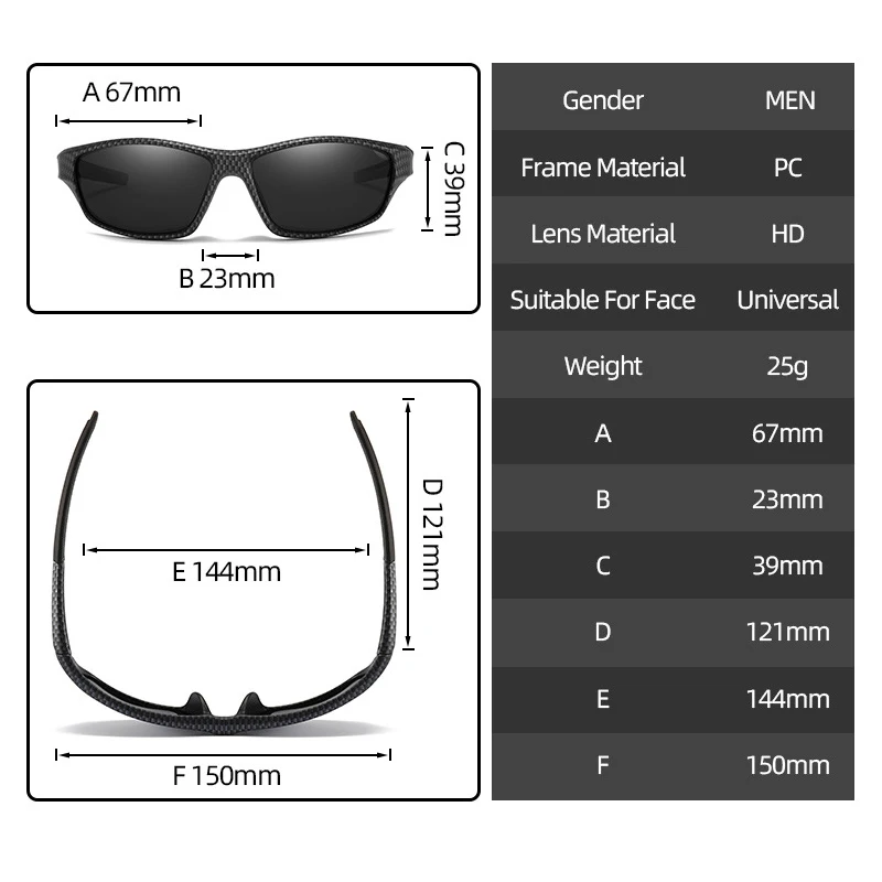 2023 Outdoor Polarized Sunglasses Men Women Sport Fishing Fashion Sun Glasses UV400 Vintage Driving Eyeglasses