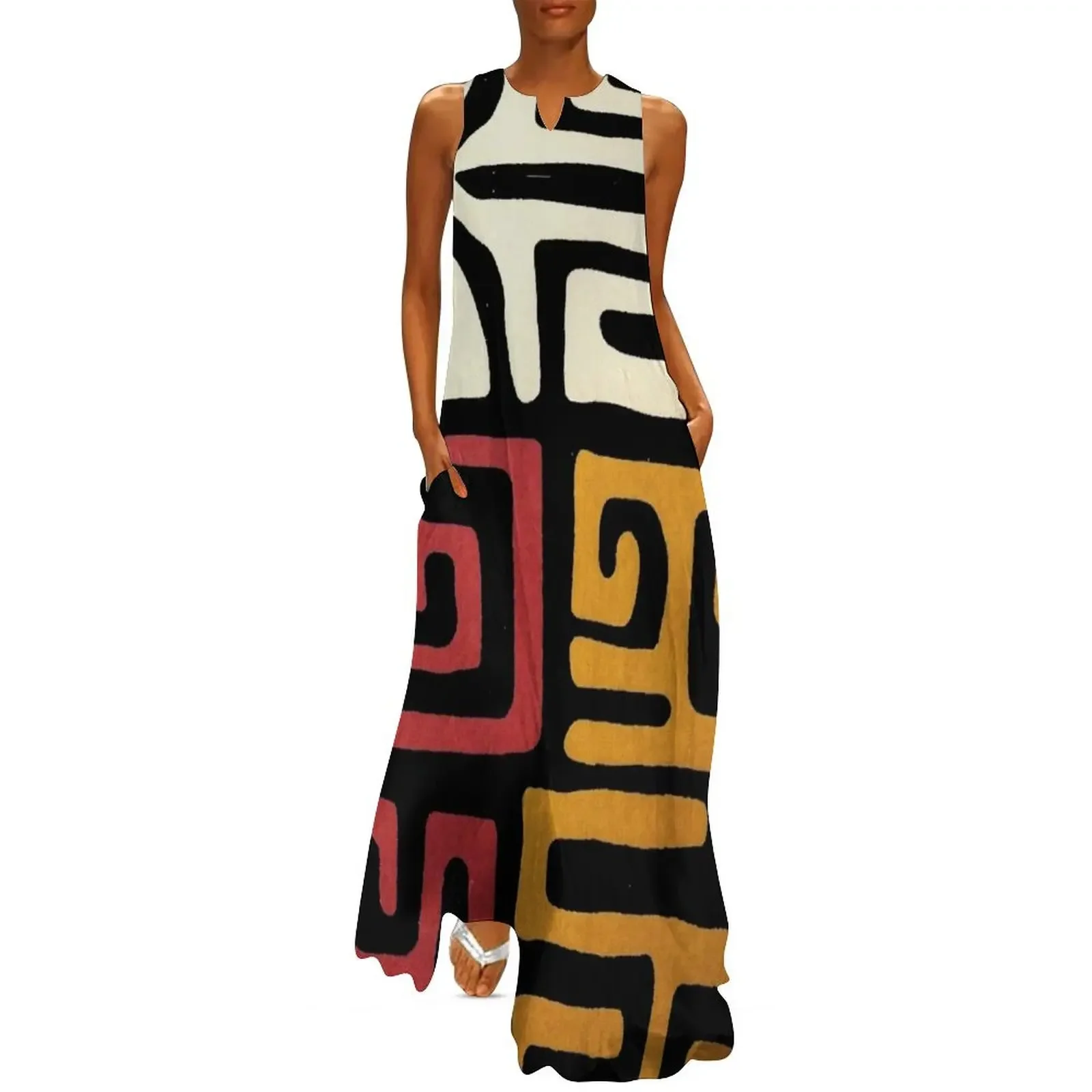 

African Mudcloth Long Dress dresses summer loose women's dress women's elegant loose dresses fairy dress