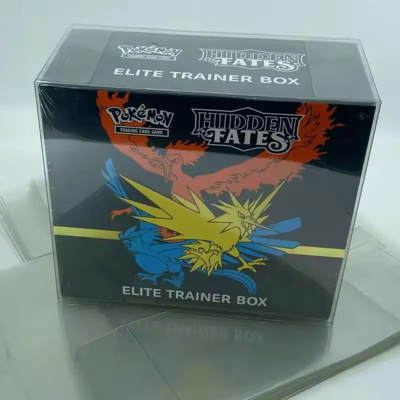 

10 Pieces Dustproof Pvc Trainer Booster Etb Clear Plastic Protector Case Cards Protective Box Display For Pokemon Collectable