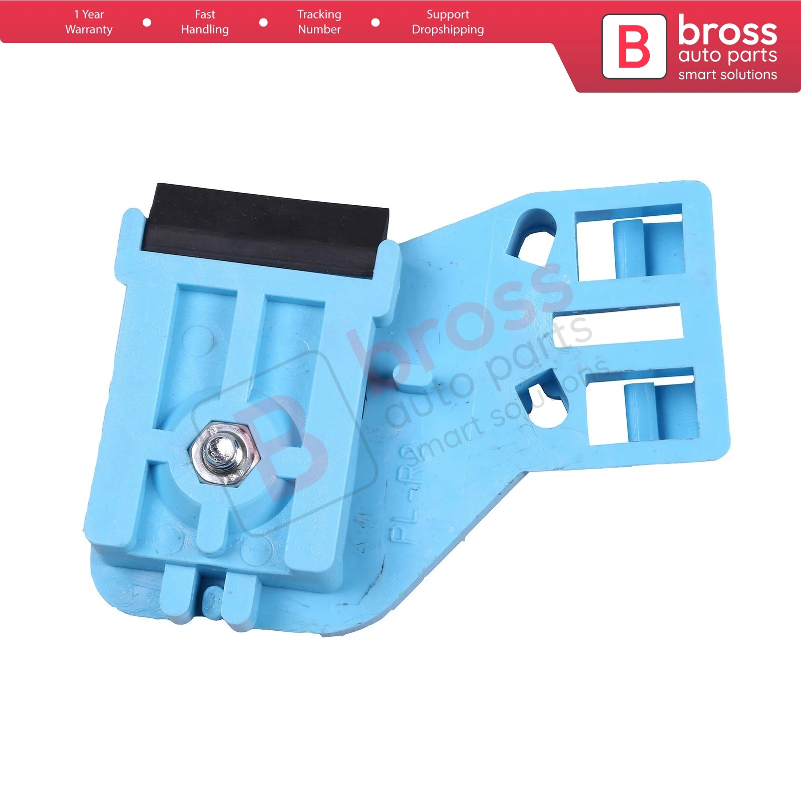 Bross Auto Parts BWR179 Electrical Power Window Regulator Clip, front Right R2 Door for VW Polo 2004-2009 Made in Turkey