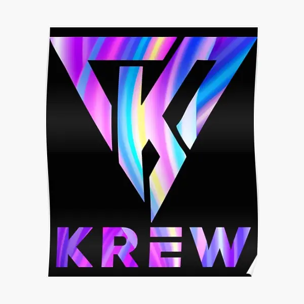 Funneh And The Krew T Shirtkrew Logo Fre постер винтажный принт Декор современный дом смешная комната без рамки