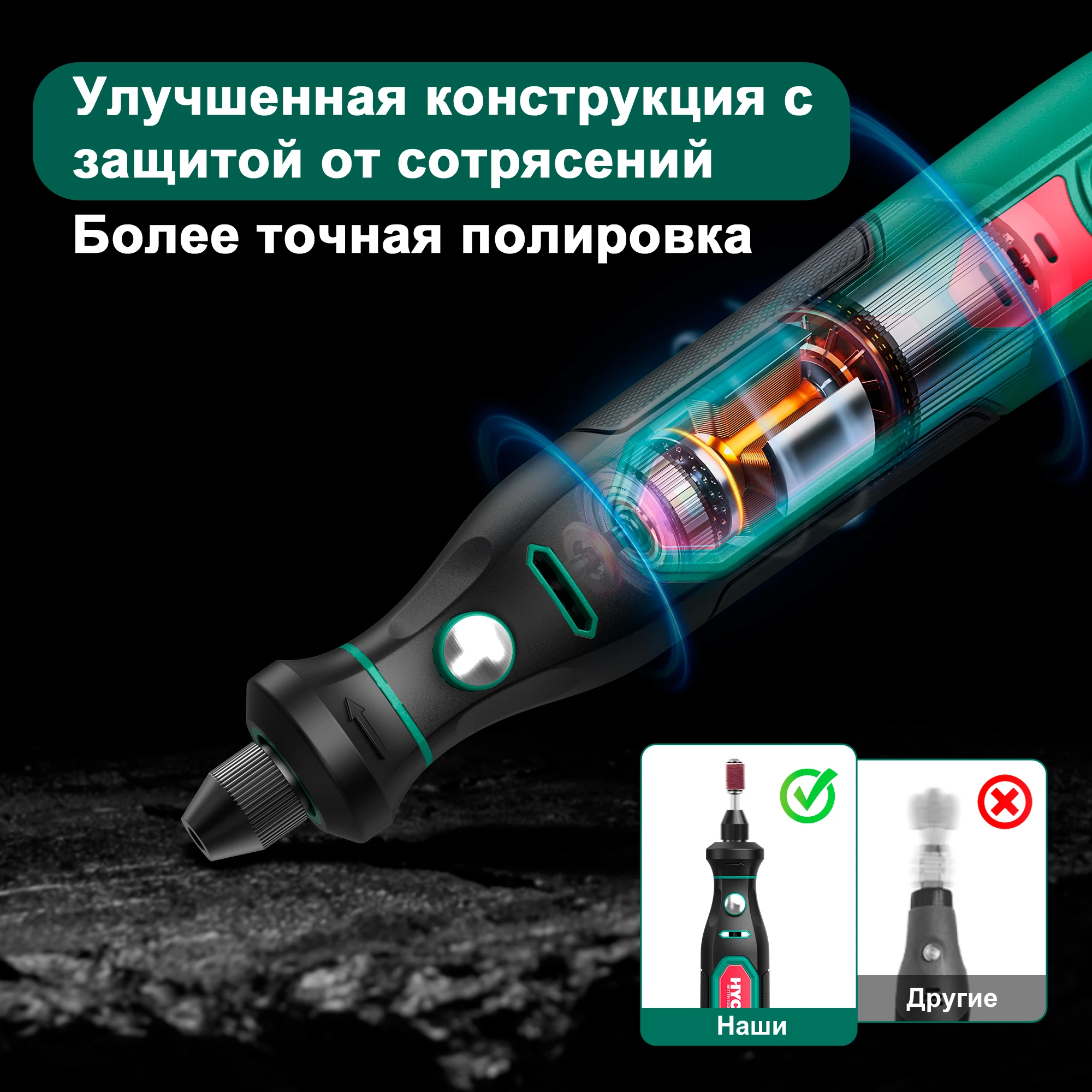 3.6V Cordless Rotary Tool Kit - 74-Piece Engraving Set with Bag