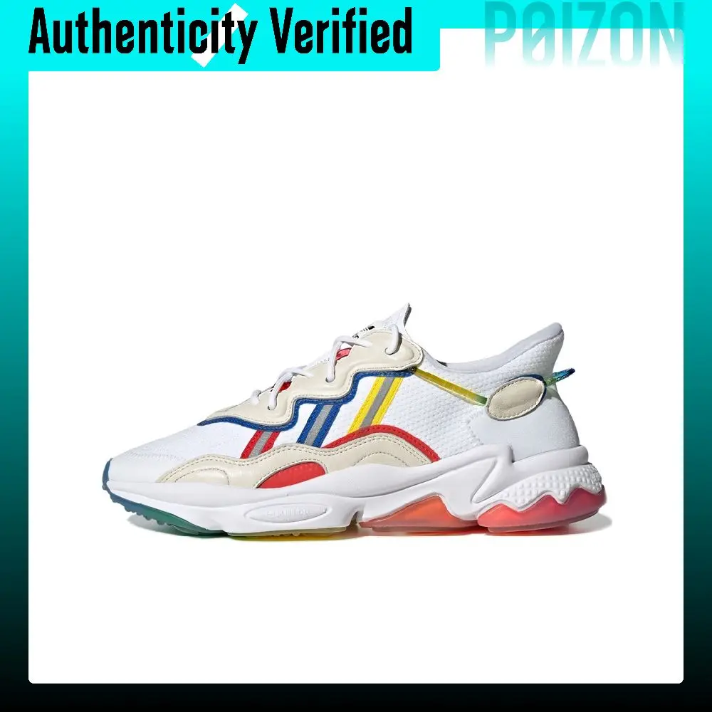 Adidas Originals Ozweego Rainbow Mesh, Textile, Synthetic Leather Cushioning Slip Resistant Abrasion Resistant Low top FY3125