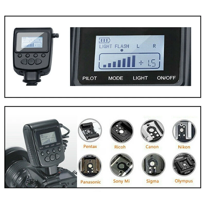 Macro LED แหวนแฟลชชุด 8 แหวนอะแดปเตอร์สําหรับ Canon Nikon Pentax Olympus Panasonic DSLR กล้องแฟลช