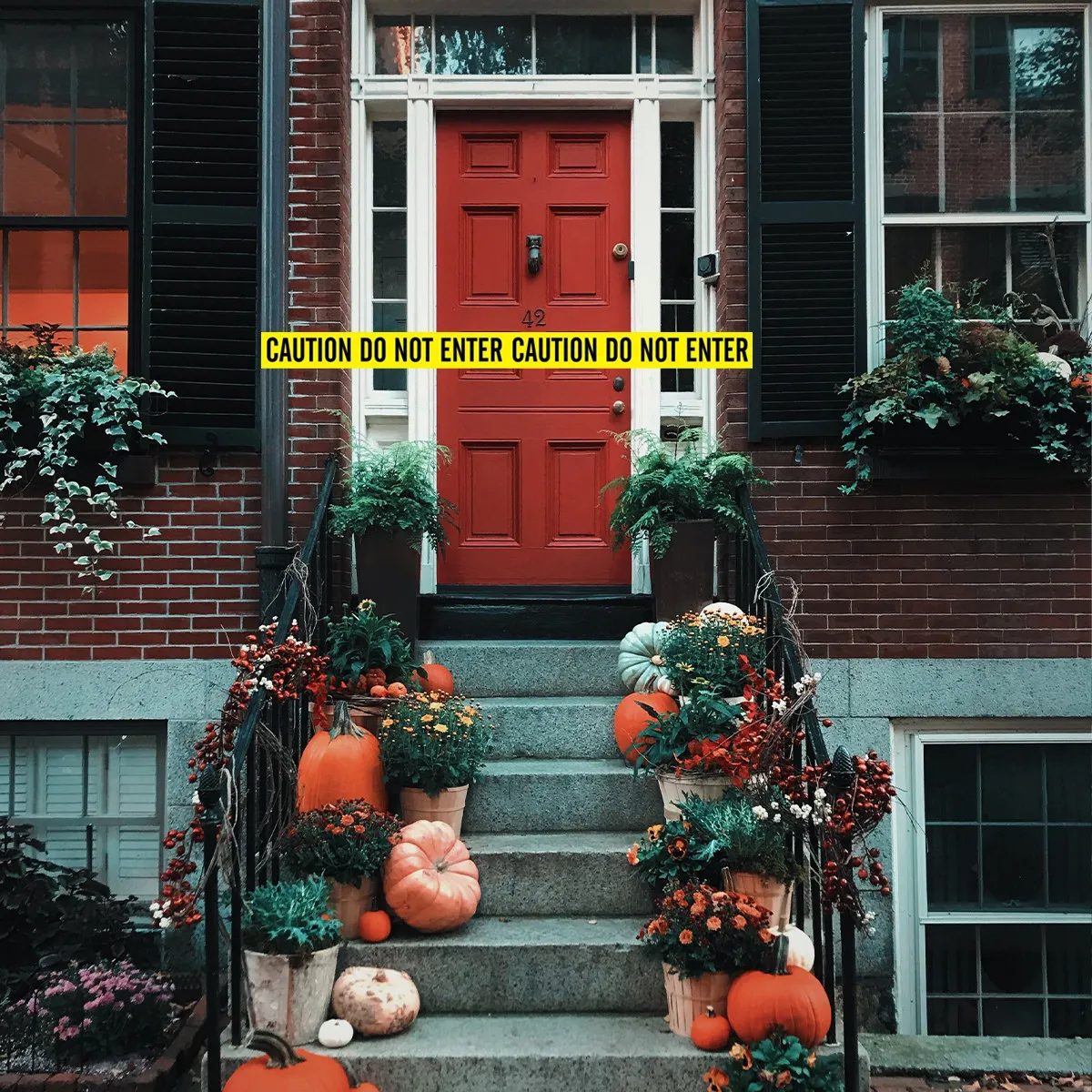 Halloween Warning Tape – 1pc Safety Cordon Tape for Party, Haunted House, KTV, Photo Shoot & Crime Scene Decor