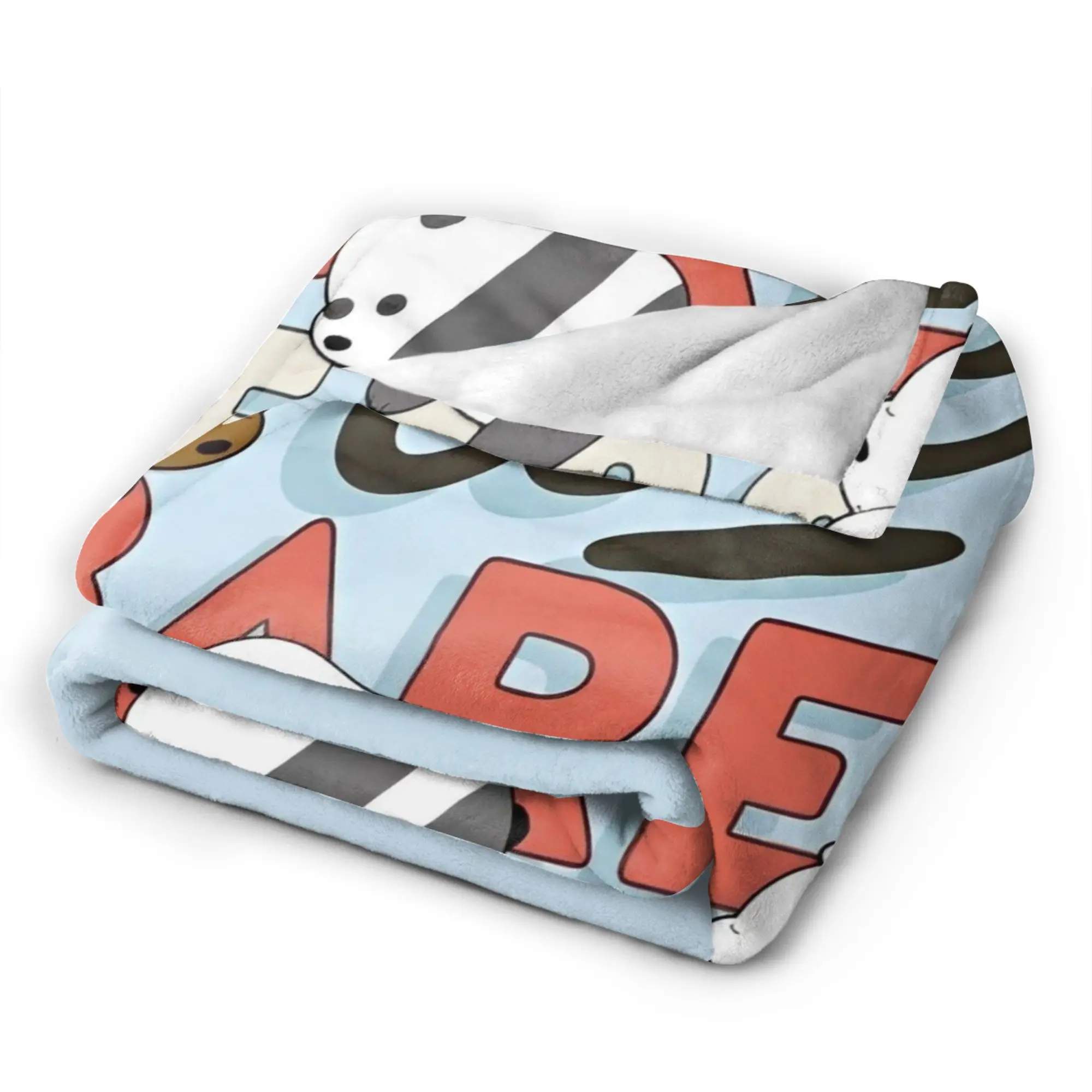 نحن B-Bare الدببة غطاء بطانية الفانيلا مغامرة الرسوم المتحركة الكوميديا خفيفة الوزن رمي البطانيات للفراش الأريكة غرفة نوم لحاف #5