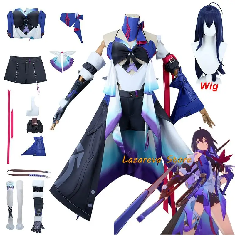 Seele Honkai Star Rail Cosplay Costume Game Seele Wig Babochka Dress Uniform Outfit Underworld Belobog Halloween Party Costume