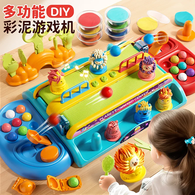 

Children's colored clay Plasticine toy food grade mold set tools small boys and girls hand-made light clay kindergarten teaching