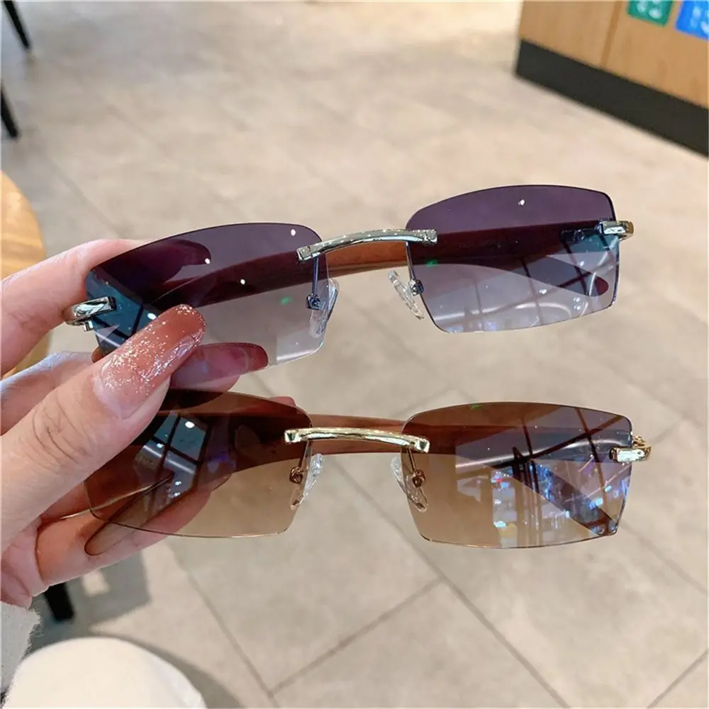 Retro Gradient Punk Sunglasses UV400 Rectangle Sun Glasses Driving Shades for Women & Men