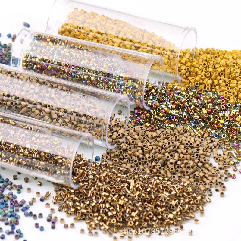 

1680pcs 11/0 1.3*1.6mm Generic Metallic Color Glass Beads Japanese Uniform Loose Spacer Seed Beads for Jewelry Making DIY Sewing