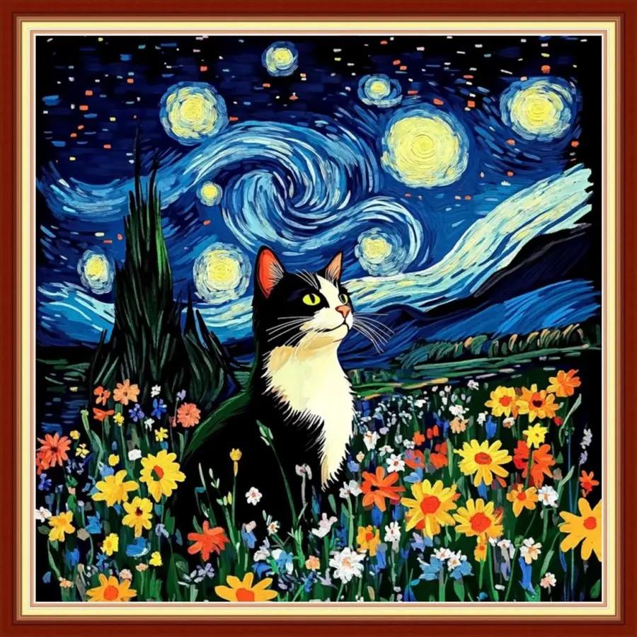 

Stamped Cross Stitch Kits Embroidery kit for Beginners Adults Full Range of Embroidery Patterns Starter Kits DIY Printed Cross S