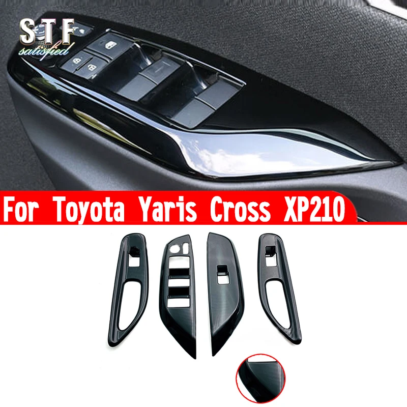 For Toyota Yaris Cross XP210 2020-2023 Car Accessories Interior Door Window Buttons Cover Trim Molding Decoration Stickers