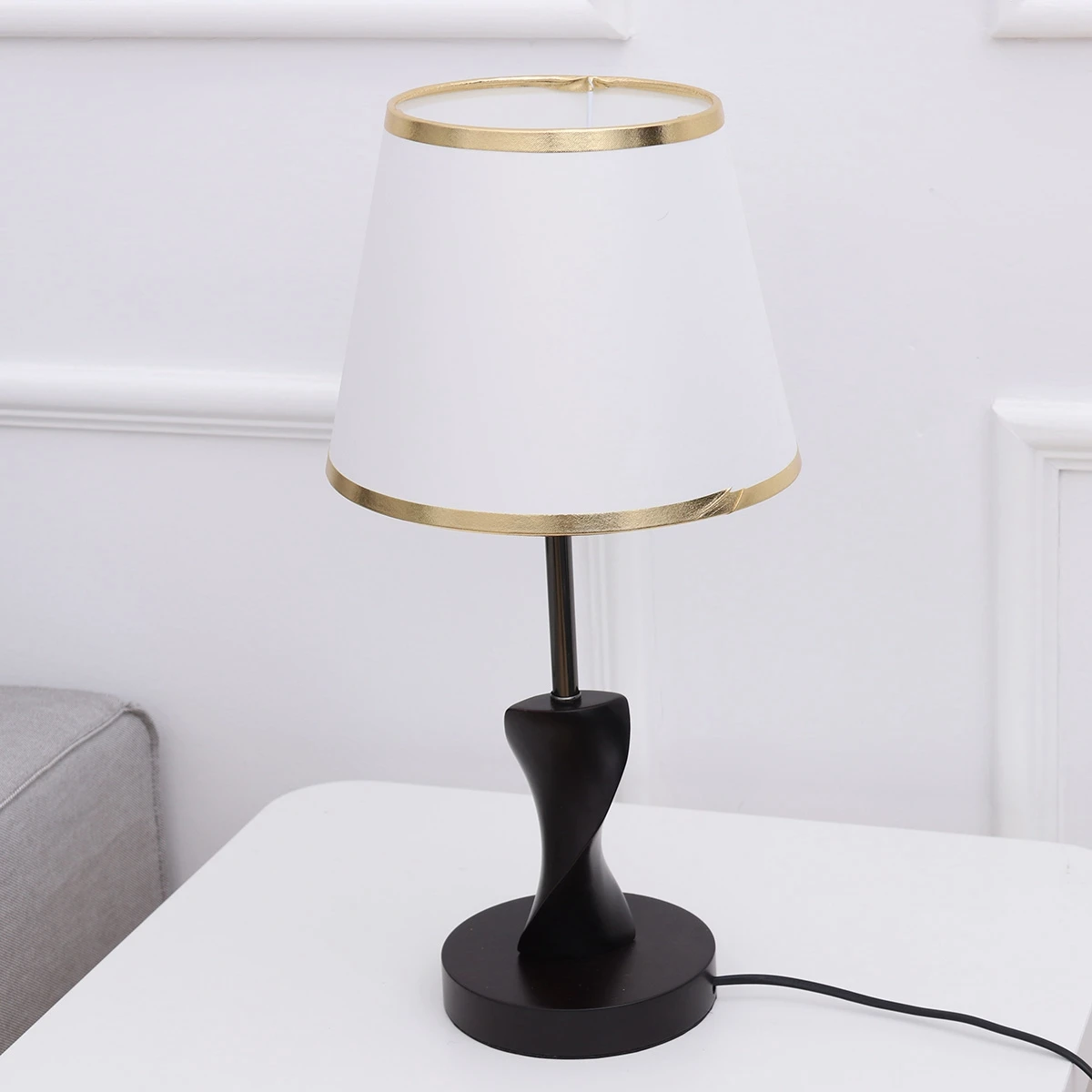 

Elegant Gold Trim Lamp Shade Decorative Table Home Office Hotel Dustproof Premium Material For Bedroom Lighting Accessories
