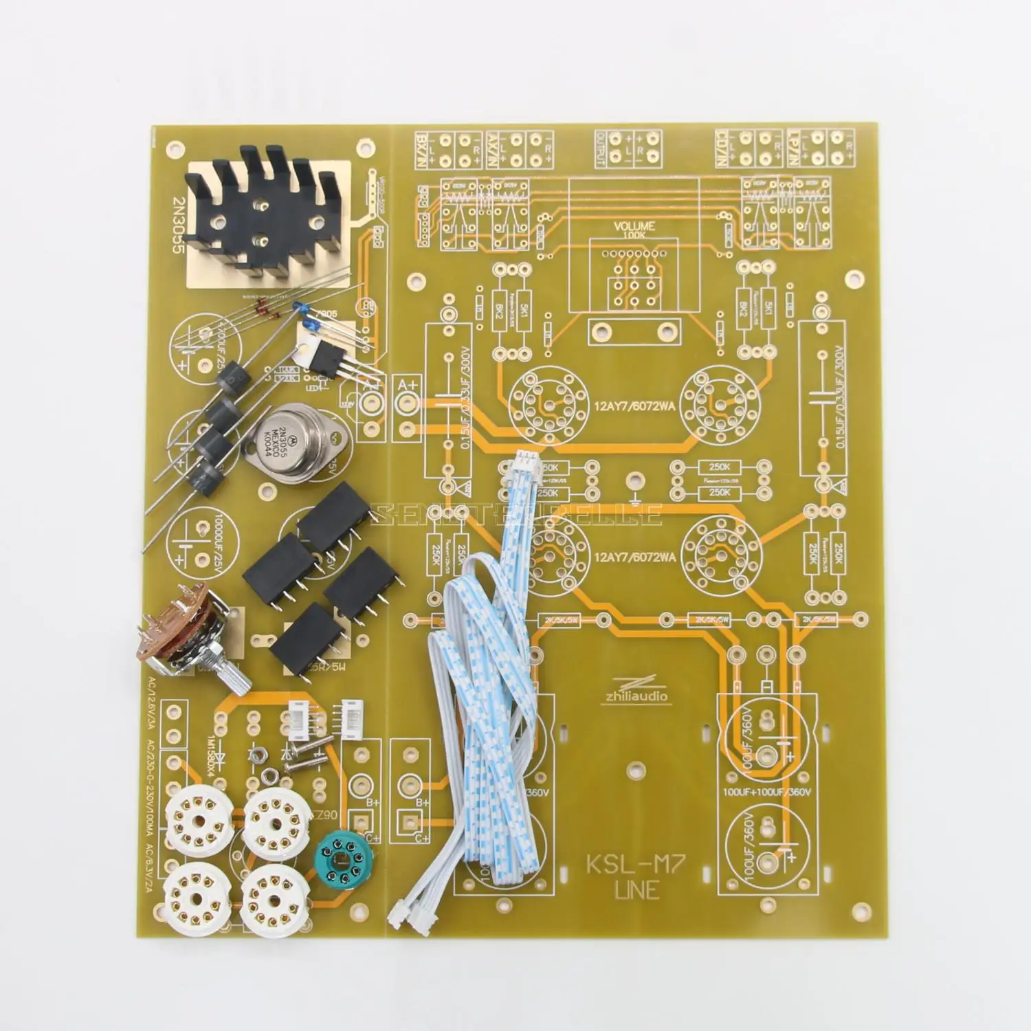 HiFi DIY 12AY7 Vacuum Tube Audio Sound Preamplifier Board Kit Based on Kondo KSL-M7 Circuit