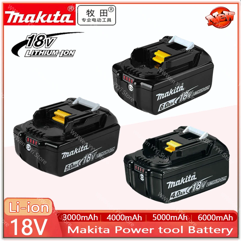 

NEW 100% Original Makita 18V 3.0/5.0/6.0Ah Li-Ion Battery Makita 18V BL1830 BL1840 BL1860 BL1850 Replacement Power Tool Battery