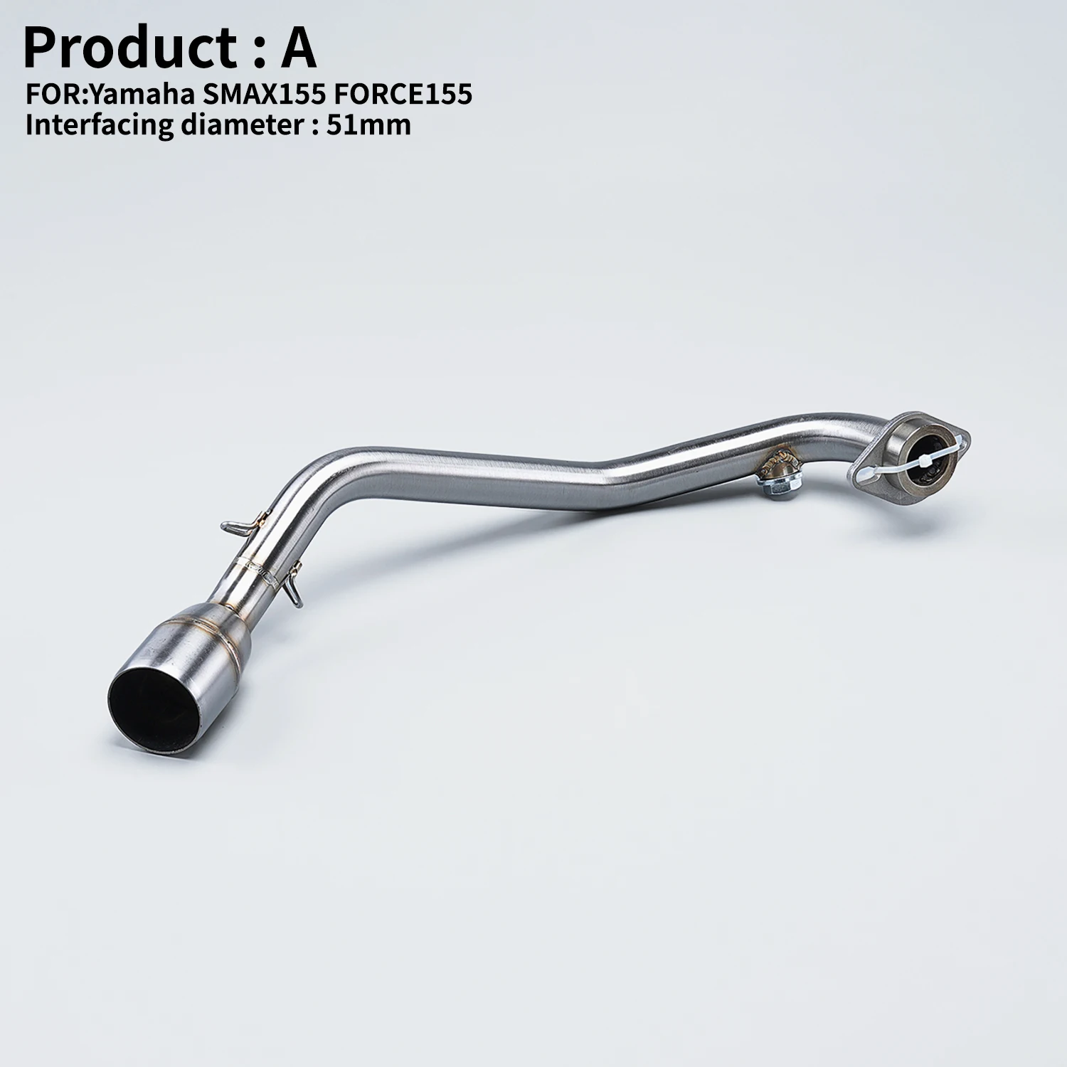 

Выхлопная система Slip-On для мотоциклов SMAX155/FORCE155: полный комплект с передней соединительной трубой и средней секцией, модификация для оригинального подключения.