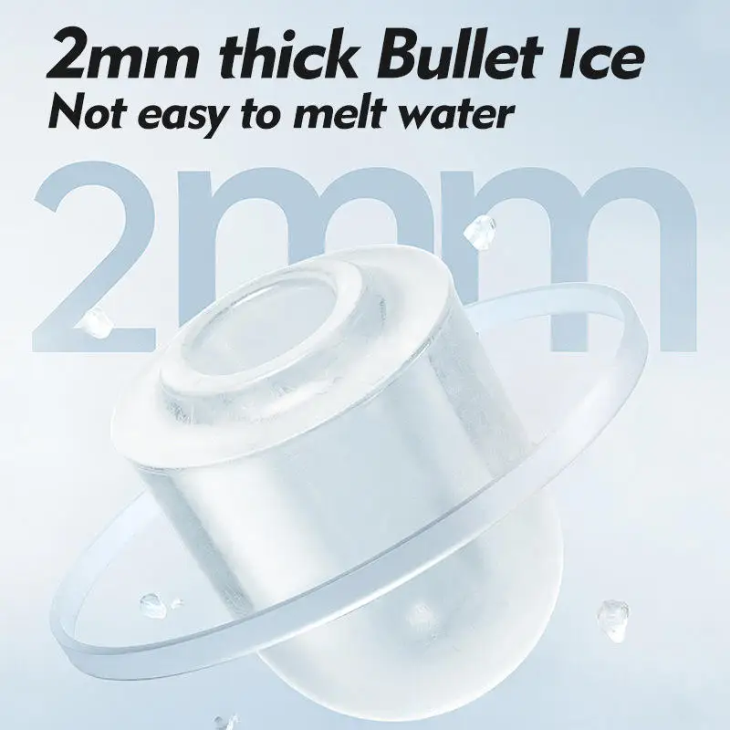 Electric Ice Maker with Low Noise and Quick Bullet Ice Production Perfect for Hotels Outdoor Adventures and Household Christmas