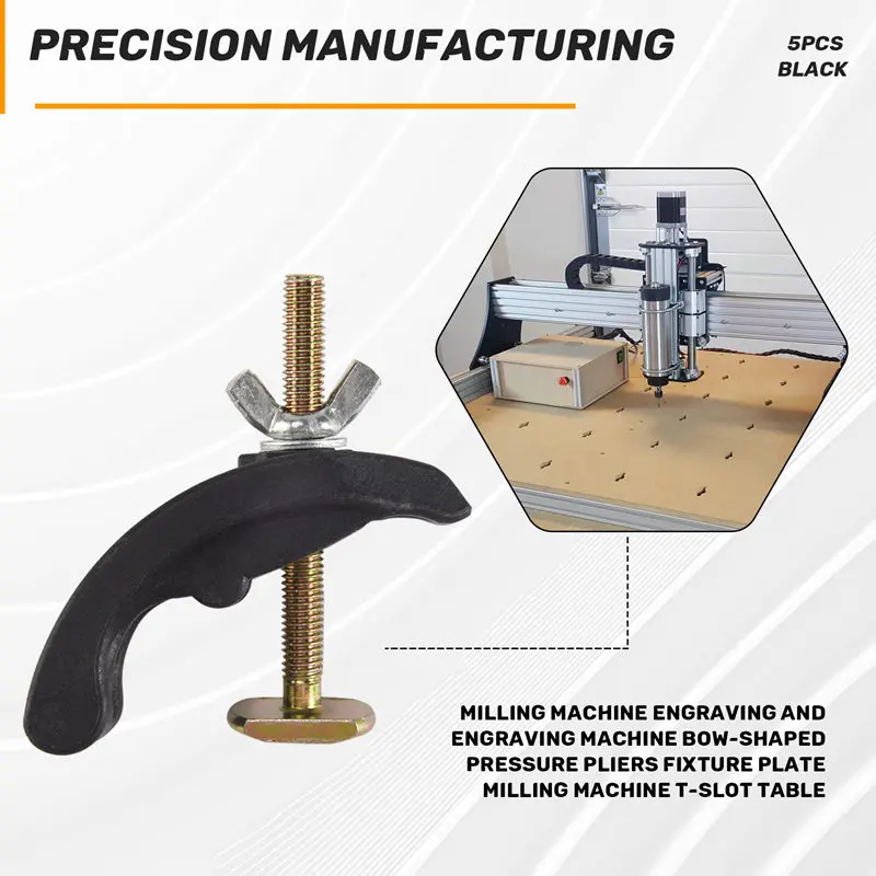 ABGG-5 X fresadora CNC máquina de grabado placa de prensado abrazadera accesorio piezas de ranura en T