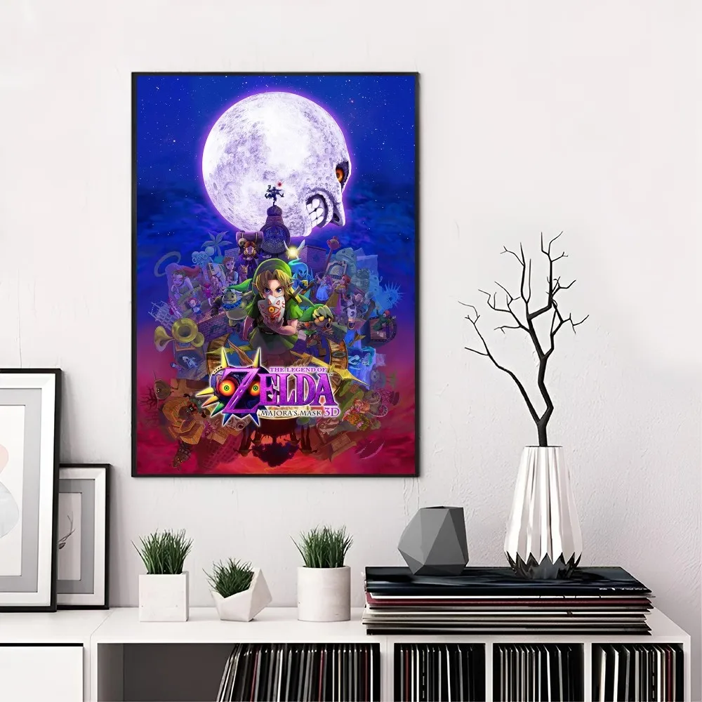 2023 Legend Video Game Poster Canvas Painting Zeldas Self-adhesive Art Waterproof Paper Sticker Coffee House Bar Room Wall Decor