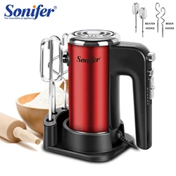 Food Mixer Electric Kitchen Professional Blender With Dough Hooks Chrome Egg Beater Whisk Hand Mixer Machine For Bakery Sonifer