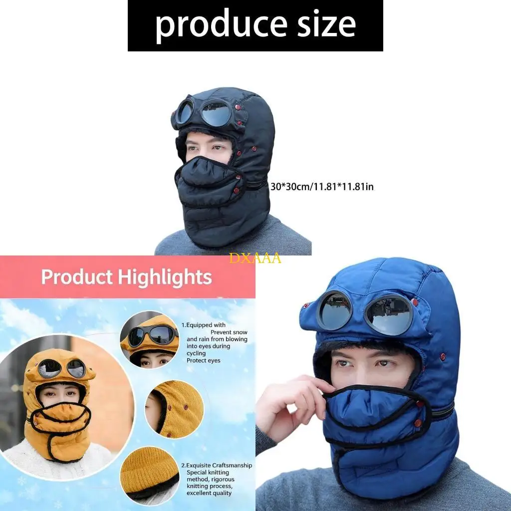 

DXAA Fashionable Stylish Winter Hat Scarf Trapper Hats Goggle and Face Mask Enhancing In Outdoor Occasion Cold Season